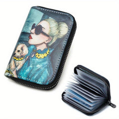 Casual Printed Card Slot Holder for Daily Commute