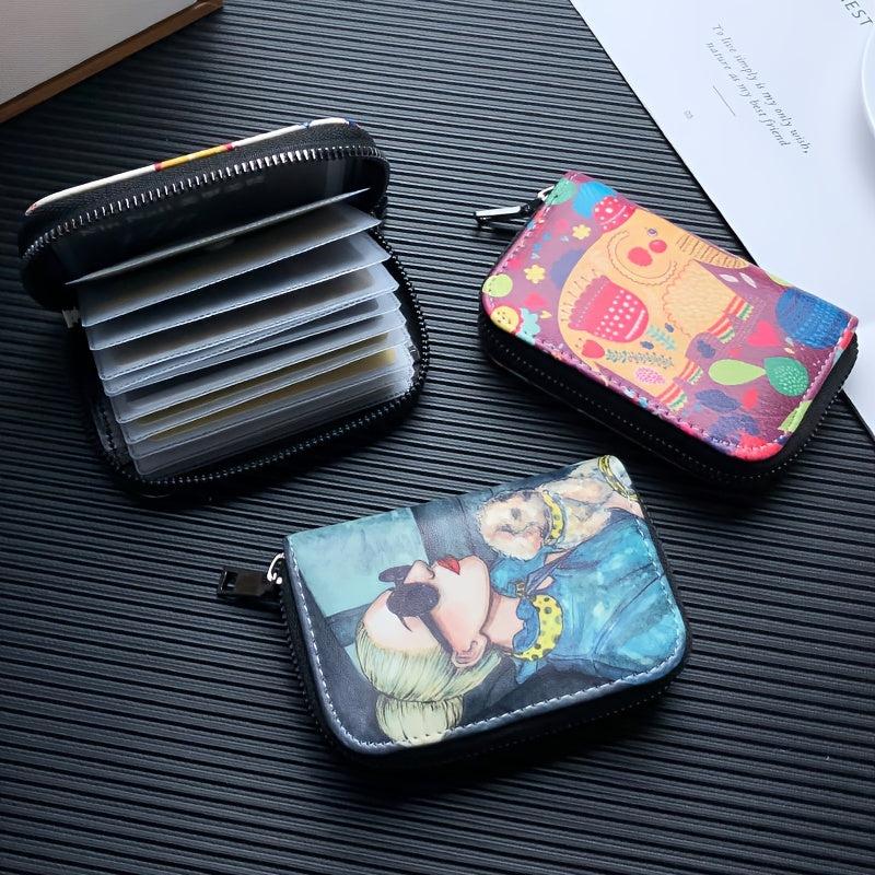 Casual Printed Card Slot Holder for Daily Commute