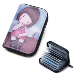 Casual Printed Card Slot Holder for Daily Commute