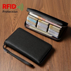Large Capacity Anti-Degaussing Business Wallet Card Bag