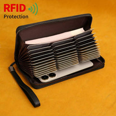 Large Capacity Anti-Degaussing Business Wallet Card Bag