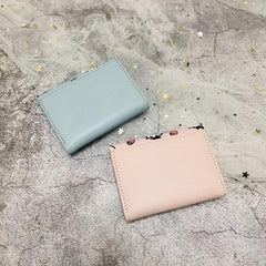 Slot Short Small Coin Purse Mini Money Clip Cow Card Bag