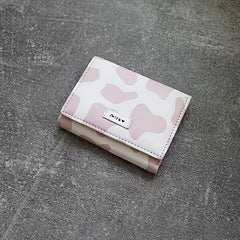 Slot Short Small Coin Purse Mini Money Clip Cow Card Bag