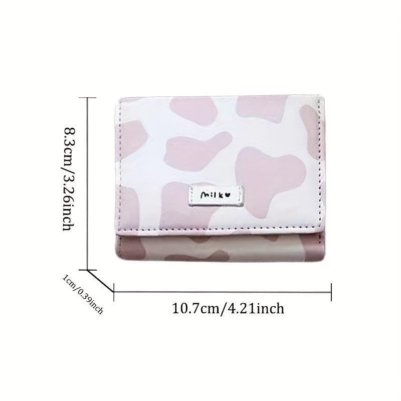 Slot Short Small Coin Purse Mini Money Clip Cow Card Bag