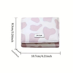 Slot Short Small Coin Purse Mini Money Clip Cow Card Bag