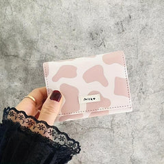 Slot Short Small Coin Purse Mini Money Clip Cow Card Bag