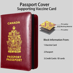 Canada Passport Cover with Vaccine Card Slot