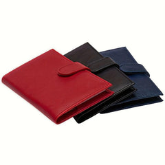 Retro Passport Holder Buckle Ticket Clip Business PU Leather Cover