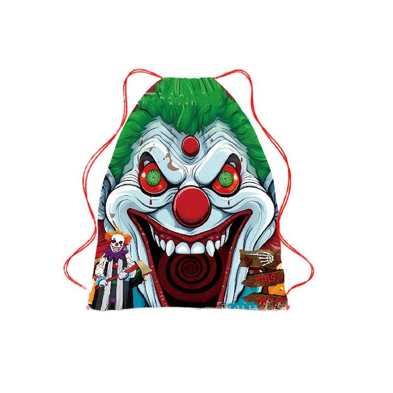 Halloween Pattern Drawstring Backpack Horror Gym Bag