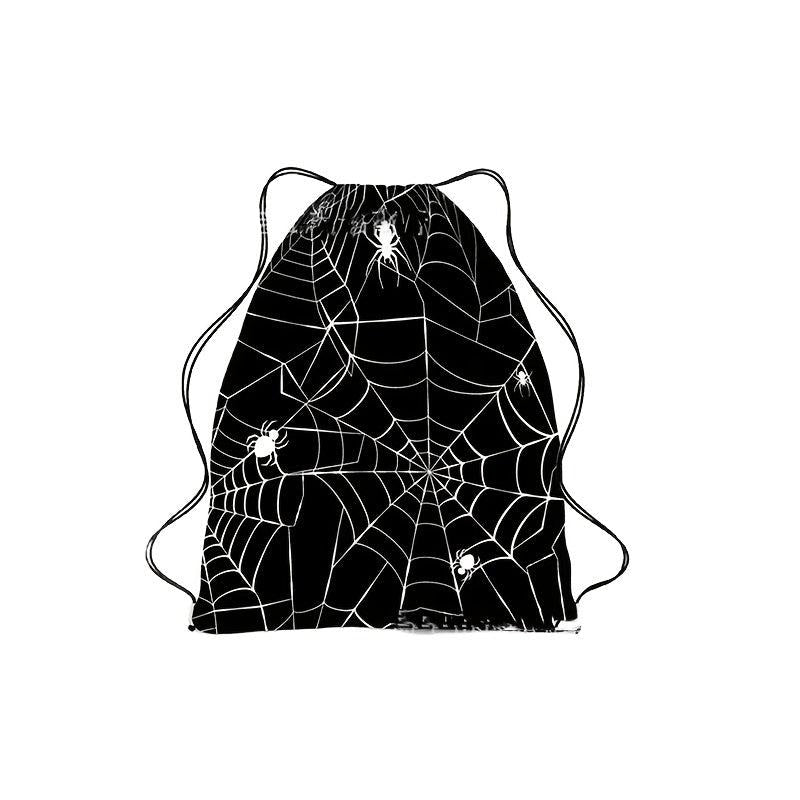 Halloween Pattern Drawstring Backpack Horror Gym Bag