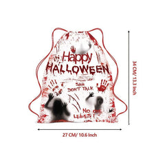 Halloween Pattern Drawstring Backpack Horror Gym Bag