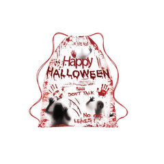 Halloween Pattern Drawstring Backpack Horror Gym Bag