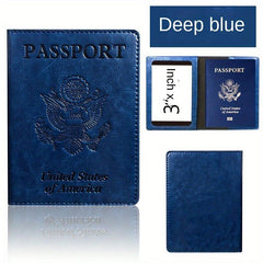 Vintage Retro PU Leather Passport Holder Protective Cover