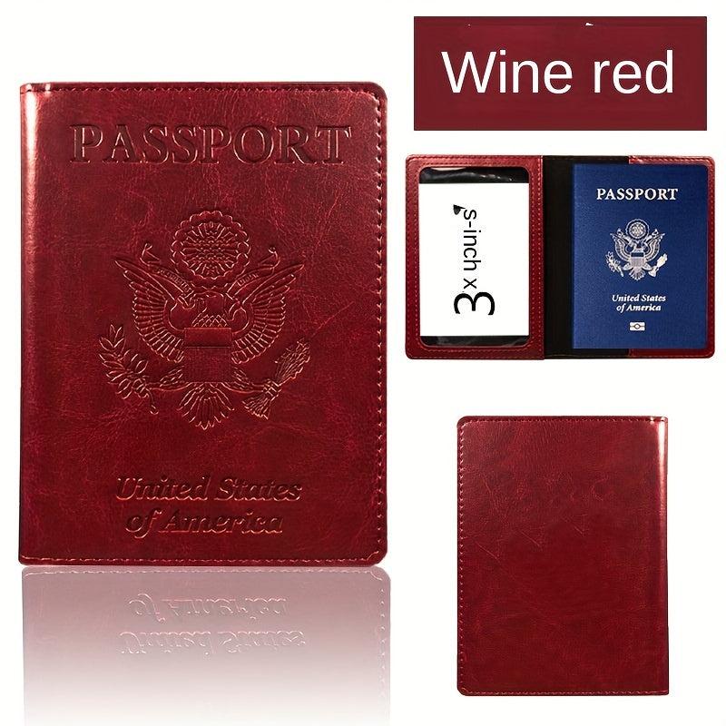 Vintage Retro PU Leather Passport Holder Protective Cover