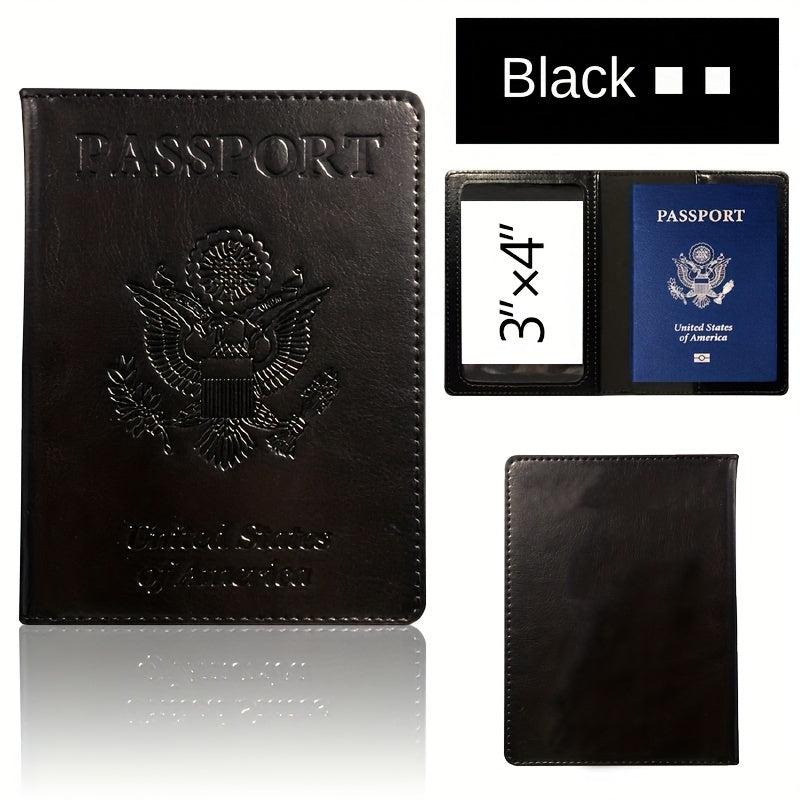 Vintage Retro PU Leather Passport Holder Protective Cover