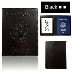 Vintage Retro PU Leather Passport Holder Protective Cover