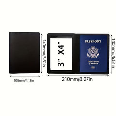Vintage Retro PU Leather Passport Holder Protective Cover
