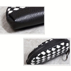 Small PU Leather Wallet Mini Zipper Coin Purse ID Card Pocket