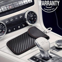 Carbon Fiber PU Leather Card Holder RFID Blocking Key Bag