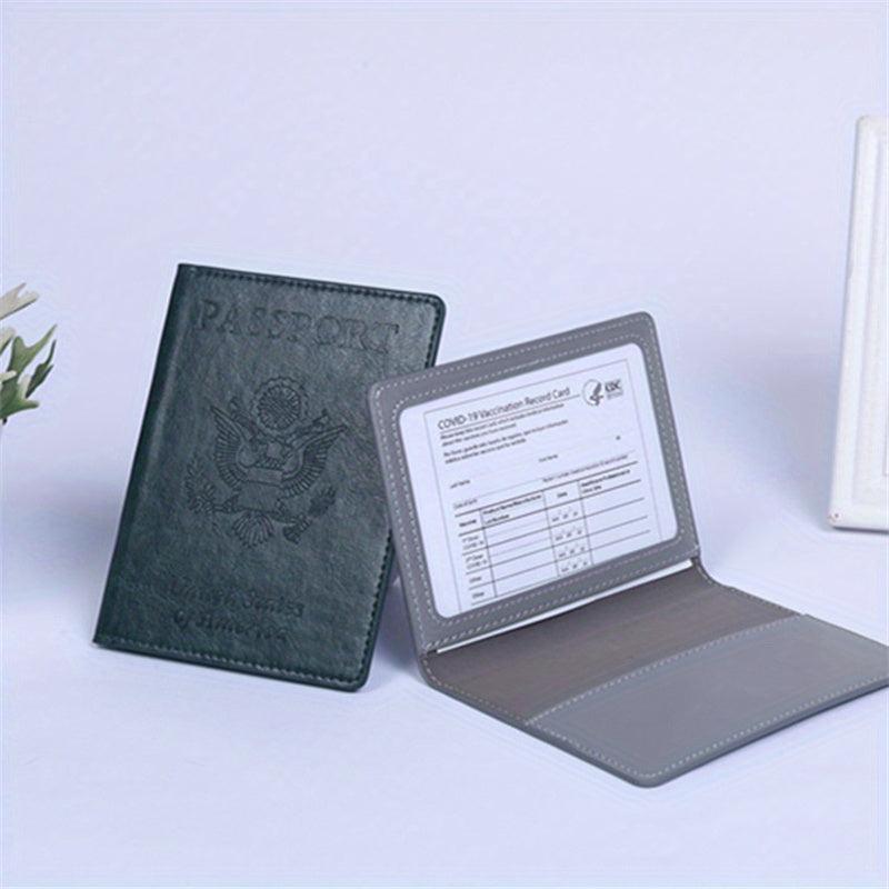 U S Multifunctional Passport Bag Passport Card Set Storage Leather Case