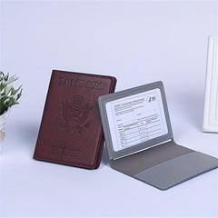 U S Multifunctional Passport Bag Passport Card Set Storage Leather Case