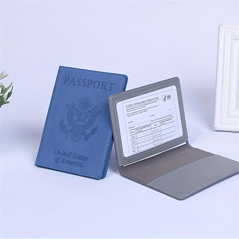 U S Multifunctional Passport Bag Passport Card Set Storage Leather Case