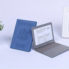 U S Multifunctional Passport Bag Passport Card Set Storage Leather Case