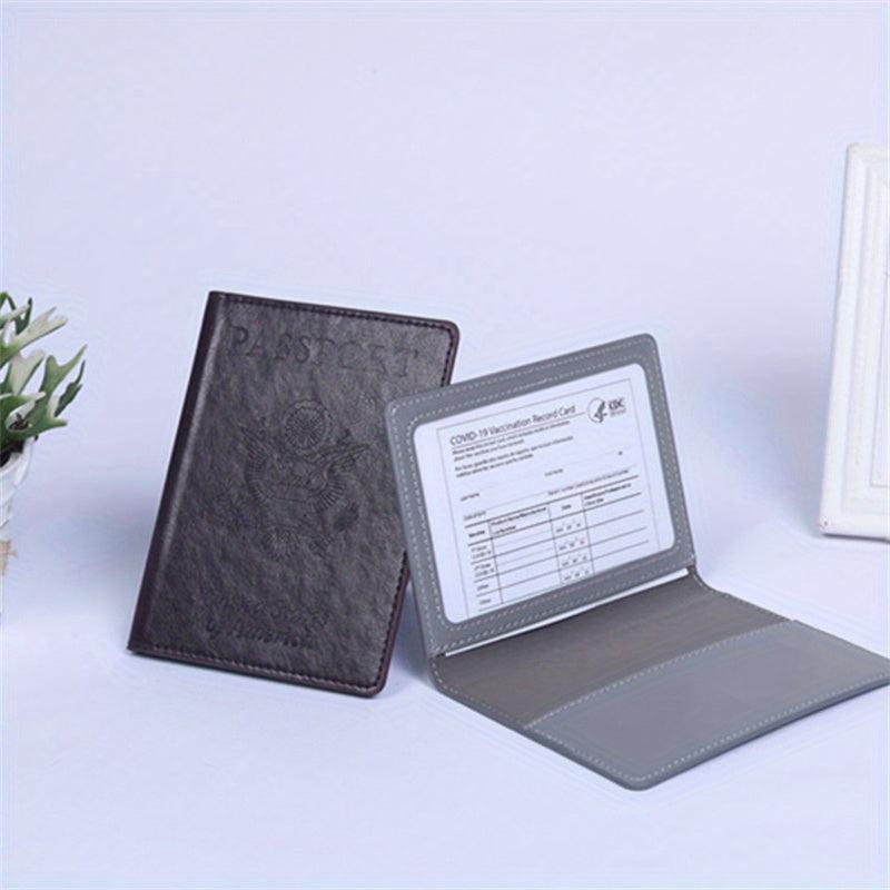 U S Multifunctional Passport Bag Passport Card Set Storage Leather Case
