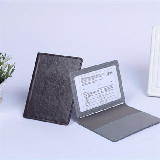 U S Multifunctional Passport Bag Passport Card Set Storage Leather Case