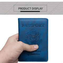 Red Lychee Grain Passport Holder Embossed PU Air Ticket Case