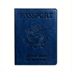 Red Lychee Grain Passport Holder Embossed PU Air Ticket Case