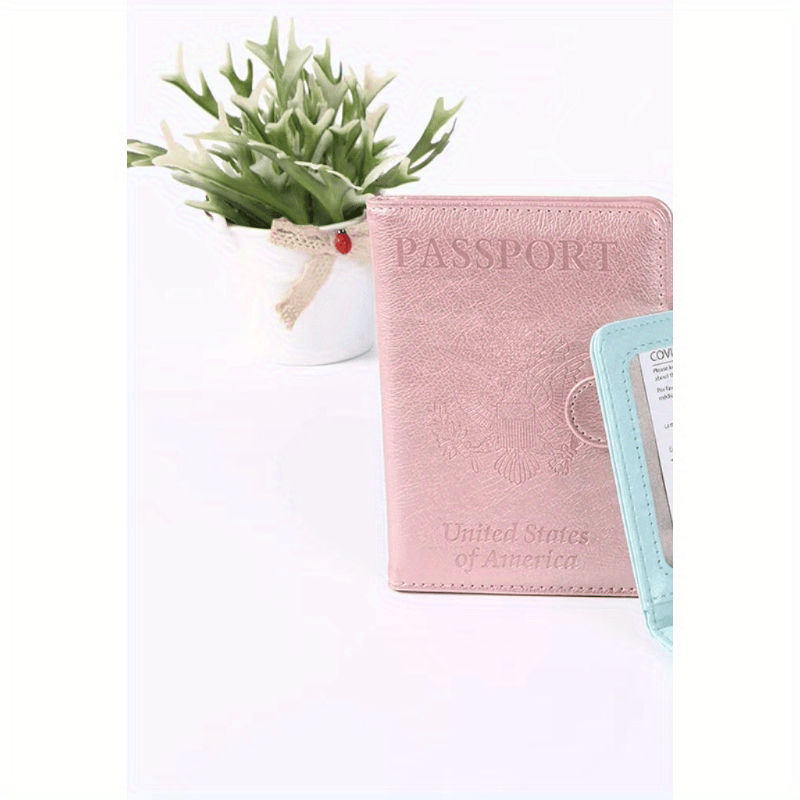 Colorful Passport Holder With Buckle Card Holder Ticket Holder