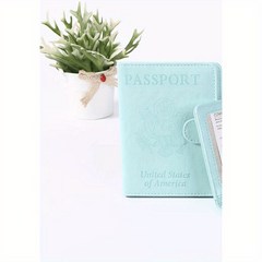 Colorful Passport Holder With Buckle Card Holder Ticket Holder
