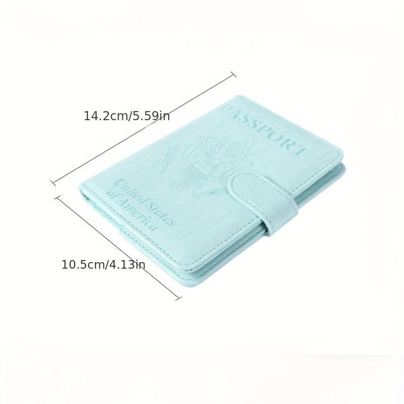 Colorful Passport Holder With Buckle Card Holder Ticket Holder