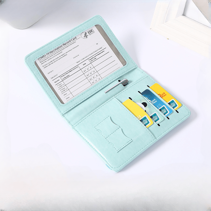 Colorful Passport Holder With Buckle Card Holder Ticket Holder