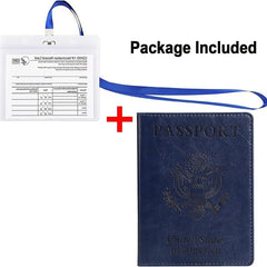 Passport Holder & Vaccine Card Holder Combo | PU Leather Cover