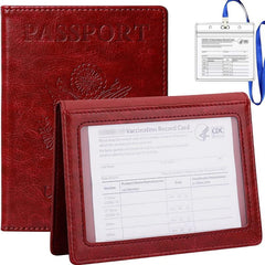 Passport Holder & Vaccine Card Holder Combo | PU Leather Cover