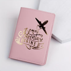 Airplane Pattern Passport Holder Travel Accessories