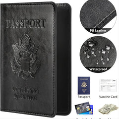 PU Leather Passport Bag Card Holder Protective Cover Ticket Holder