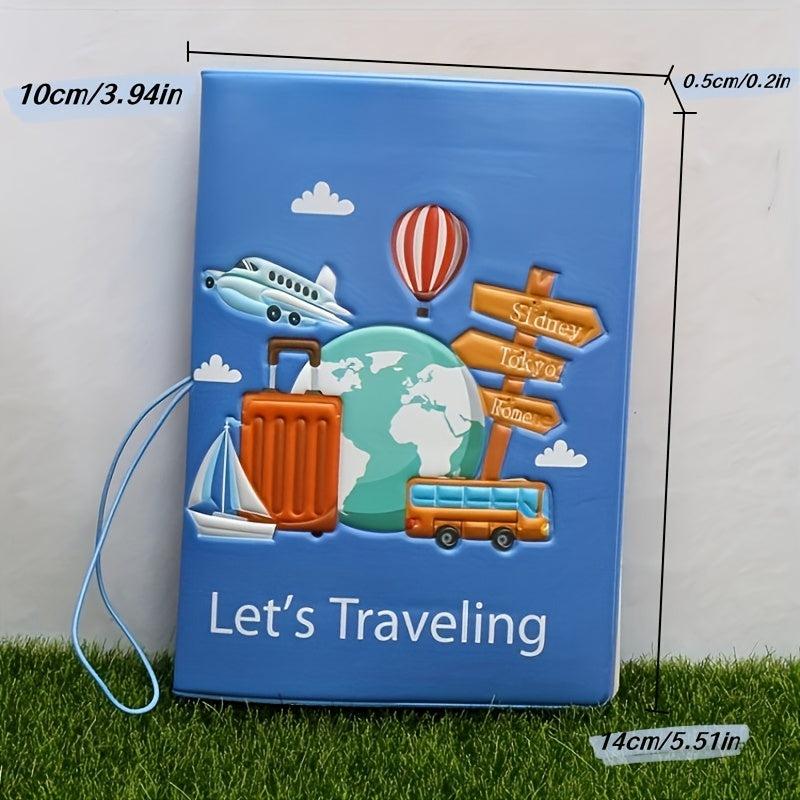 Cartoon Astronaut Passport Holder with Ticket Storage