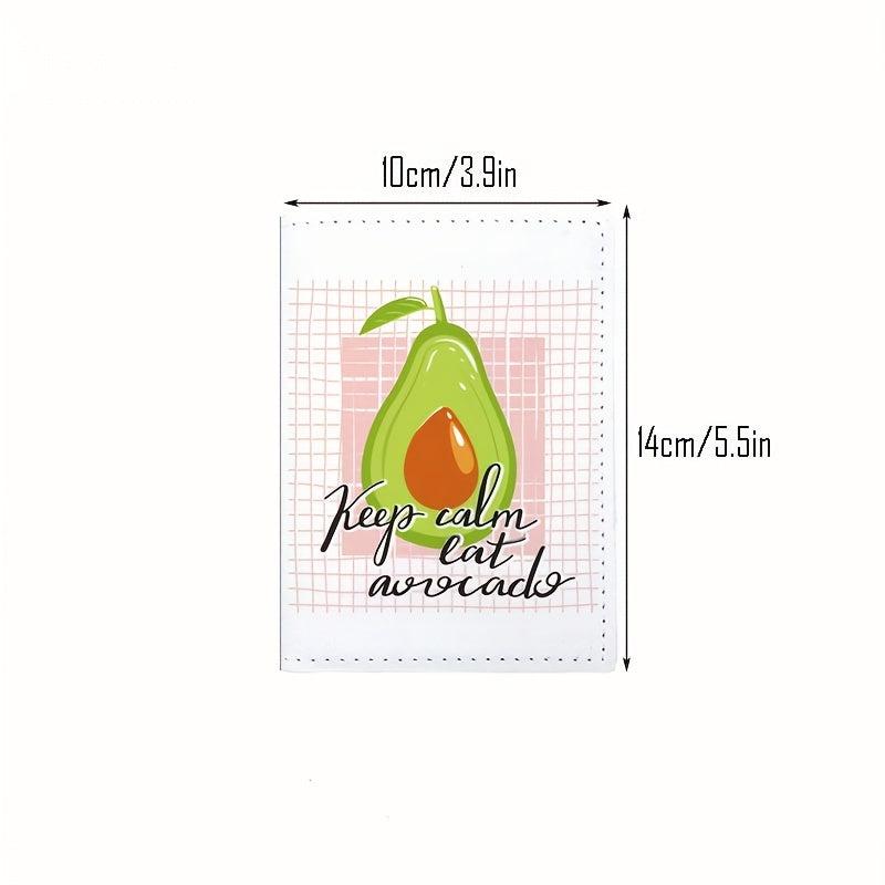 Avocado Printed Passport Bag Travel Holder Protector Cover