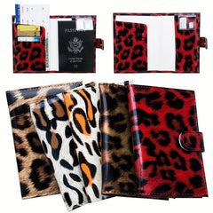 Leopard Pattern Passport Holder ID Wallet