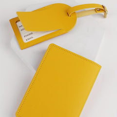 2pcs Travel Passport Holder & Luggage Tag Set