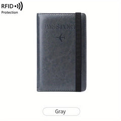 High RFID Blocking Passport Cover Card Holder PU Leather Travel Wallet