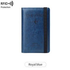 High RFID Blocking Passport Cover Card Holder PU Leather Travel Wallet