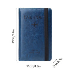 High RFID Blocking Passport Cover Card Holder PU Leather Travel Wallet