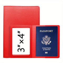 Solid Passport Case Travel Card Bag Ticket Holder Passport Holder