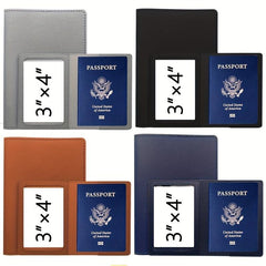 Solid Passport Case Travel Card Bag Ticket Holder Passport Holder