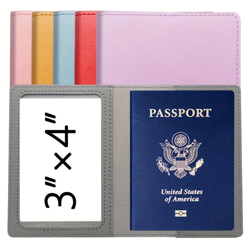 Solid Passport Case Travel Card Bag Ticket Holder Passport Holder