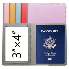 Solid Passport Case Travel Card Bag Ticket Holder Passport Holder